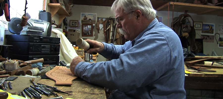 Al working in the Saddleshop.